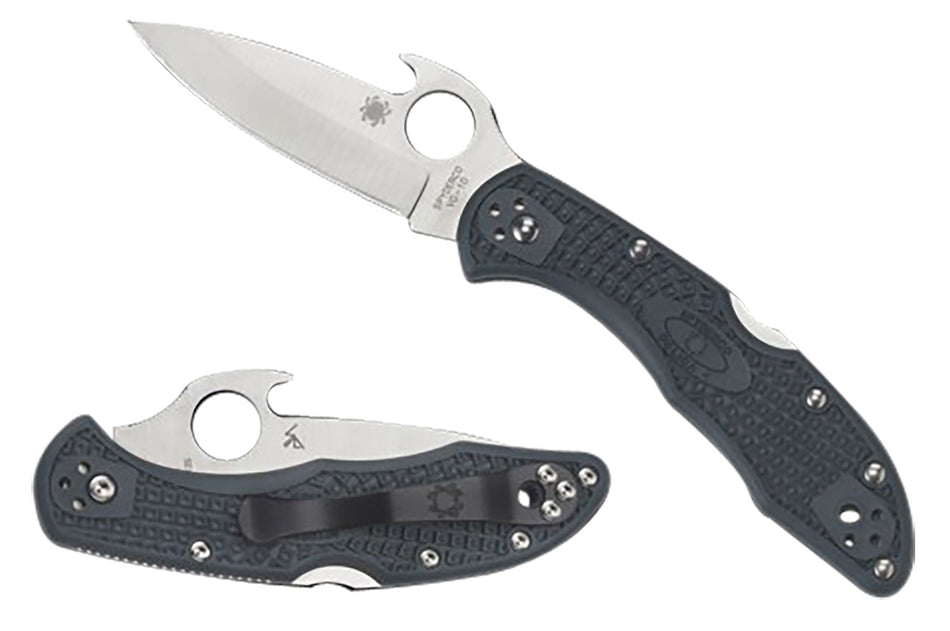 Spyderco Delica 4 Lightweight Emerson Open Folding Knife Yellow Textured FRN Handle