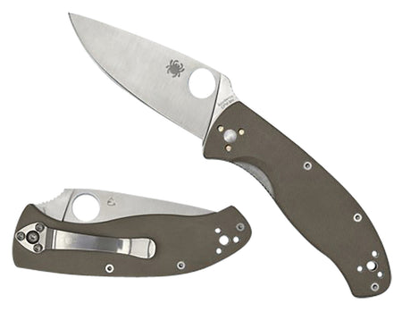Spyderco Tenacious Folding Knife C122GBNM4PS 3.35" SpyderEdge CPM M4 Blade Brown Textured G10 Handle w/ Pocket Clip