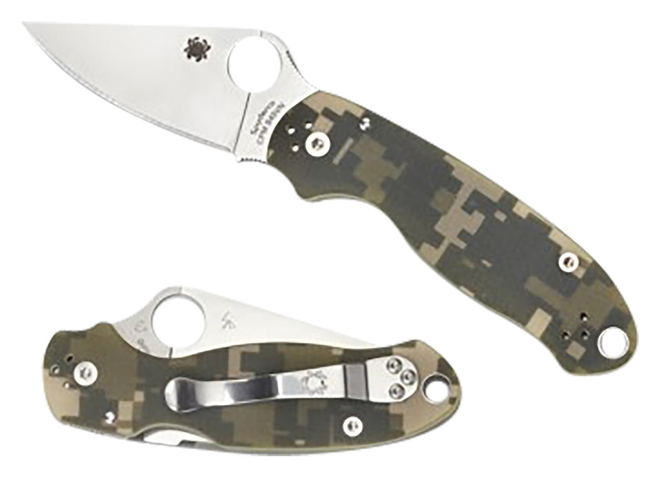 Spyderco C223GPCMO 2.95" Para 3 Black DLC CPM S45VN Blade Digital Camo G10 Handle Compression Lock