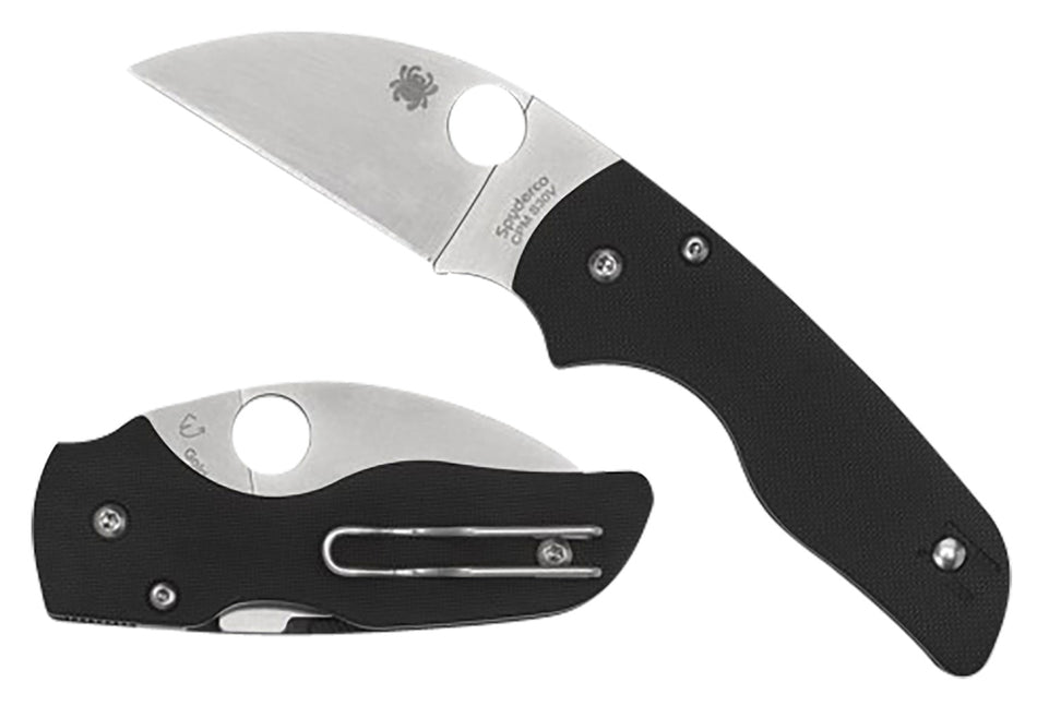 Spyderco C230GPWC 2.44" Folding Knife Wharncliffe CPM S30V Blade Black G10 Scales Deep-Pocket Clip