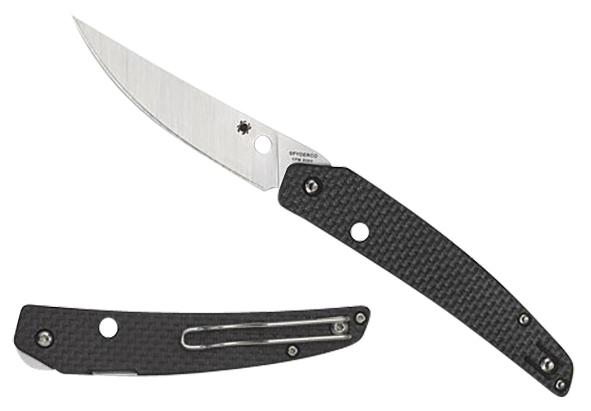 Spyderco C242CFP 3.26" Folding Knife CPM S30V Blade Carbon Fiber G10 Scales Deep-Pocket Wire Clip
