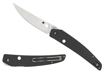 Spyderco C242CFP 3.26" Folding Knife CPM S30V Blade Carbon Fiber G10 Scales Deep-Pocket Wire Clip