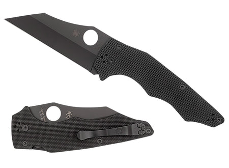 Spyderco C253GPBBK 3.98" Folding Knife Black DLC Wharncliffe CPM S30V Blade Black G10 Scales Four-Position Clip