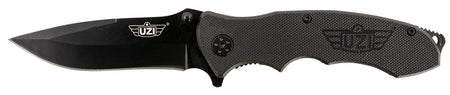 Uzi UZKFDR006 Responder VI Black Stainless Steel Spring Assist Folding Knife with G10 Handle and Metal Clip