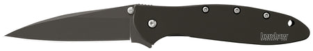 Kershaw Leek Black DLC 3" Folding Modified Drop Point 14C28N Blade, 410 Stainless Steel Handle with SpeedSafe Opening & Pocket Clip