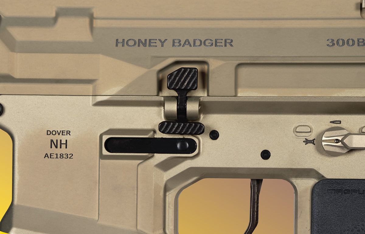 Q LLC Balanced Bolt Catch AR-15 Platform Wide Paddle 17-4 Stainless Black