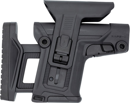 FAB Defense RAPS Rapid Adjustment Collapsible Precision Stock Black - Cheek-Rest, LOP & 1Latch, Mil-Spec/Commercial