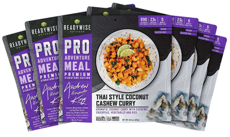 Wise Foods Outdoor Food Kit RW05193 Thai Coconut Cashew Curry 6-Pack 2-Serving Pouches