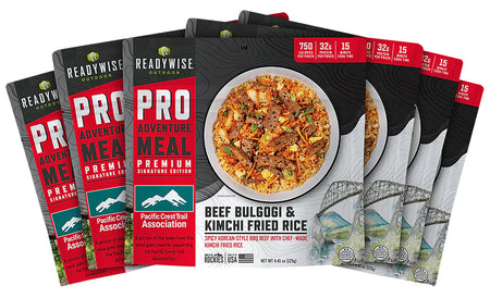ReadyWise Outdoor Food Kit RW05194 Beef Bulgogi & Kimchi Rice 6-Pack 2-Serving Pouches