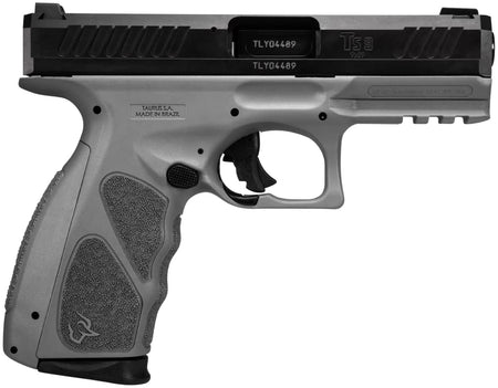 Taurus 1TS9SR041GR TS9 9mm Luger 17+1 4" Matte Black Steel Barrel, Matte Black Serrated Slide, Gray Polymer Frame w/Picatinny Rail, Gray Polymer Grip w/Interchangeable Backstraps