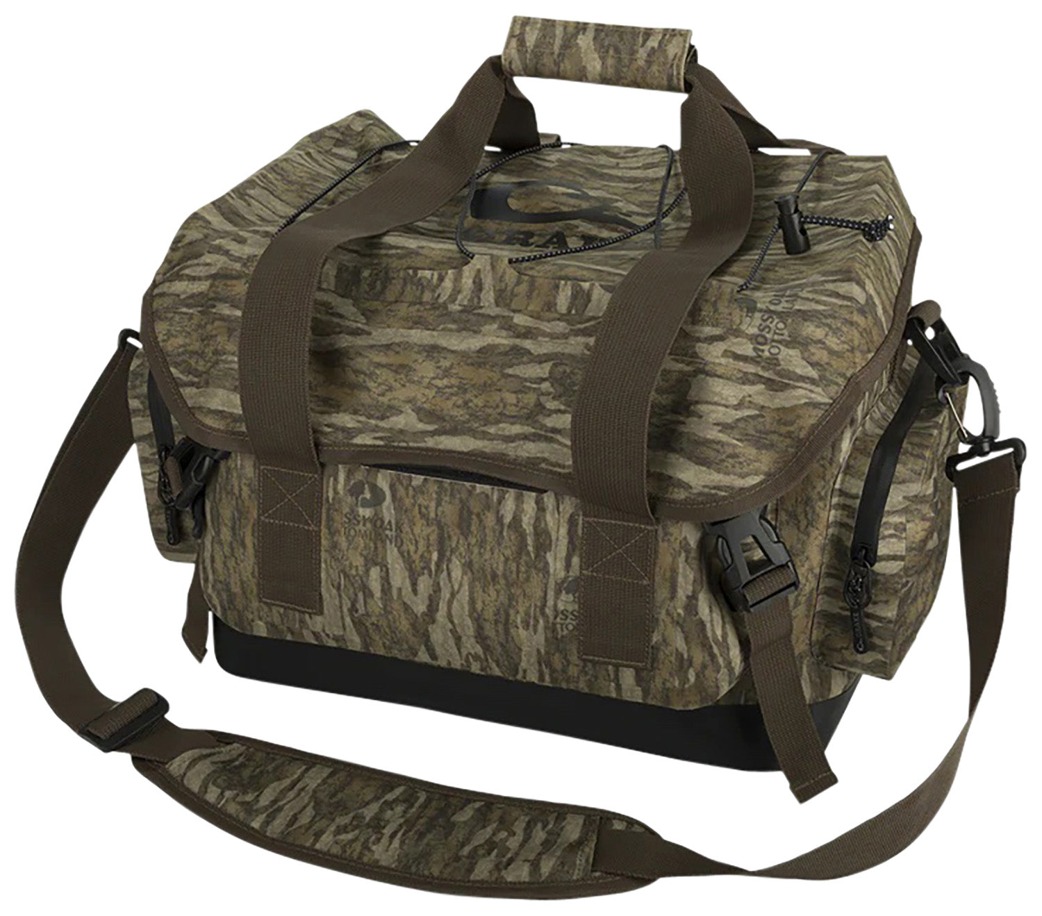 Drake Waterfowl DA43000063 HND Blind Bag Large Mossy Oak Bottomland Interior Storage Pockets and Adj. Carry Strap