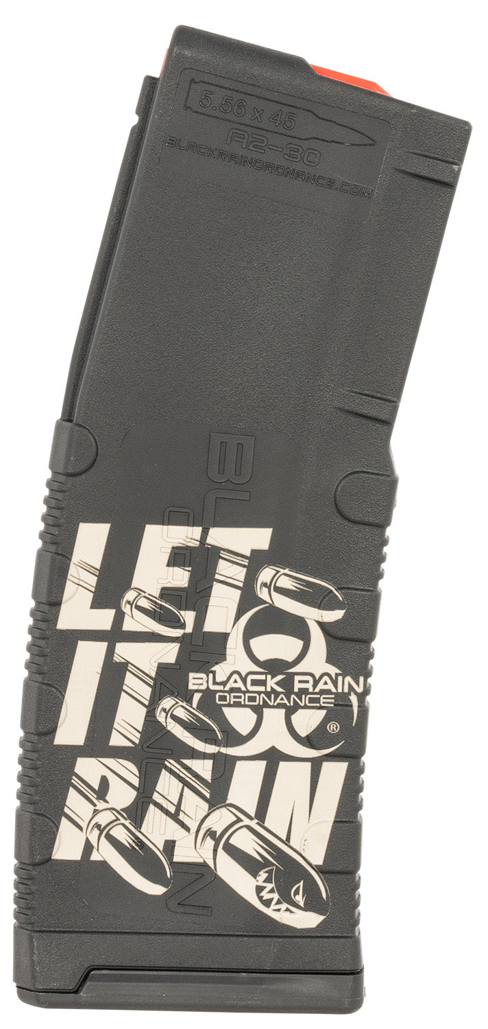 Black Rain Ordnance MAG30LETITRAINB 30-Round AR-15 223/5.56 NATO Let It Rain Engraved Magazine