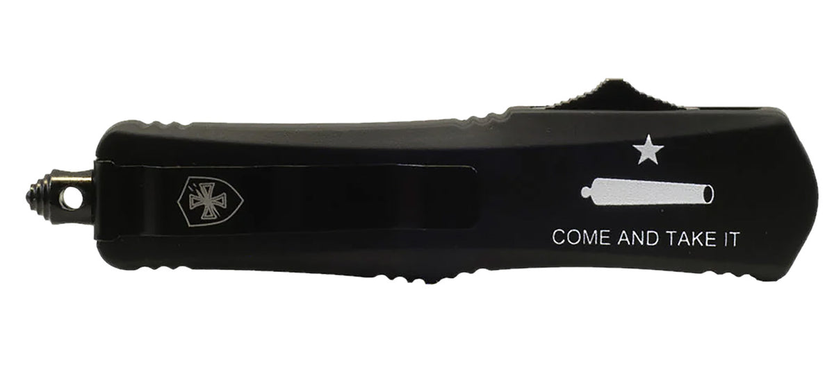 Templar Knife Gen II Come And Take It Small OTF Tanto Plain Part Serrated 440C SS Blade with Cannon Aluminum Handle