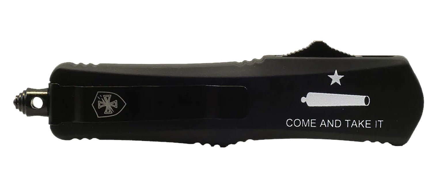 Templar Knife Gen II Come And Take It Small OTF Tanto Plain Part Serrated 440C SS Blade with Cannon Aluminum Handle