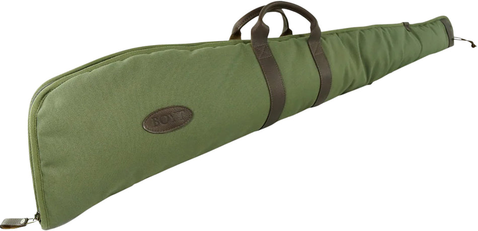 Boyt Harness 48" Waxed Canvas Rifle Case Green with Rolled Leather Handles