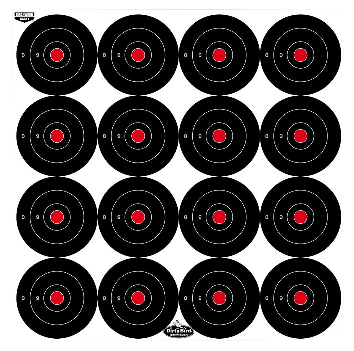 Birchwood Casey 35309 Dirty Bird 3" Tagboard Bullseye Hanging Target Black/White 12 PK