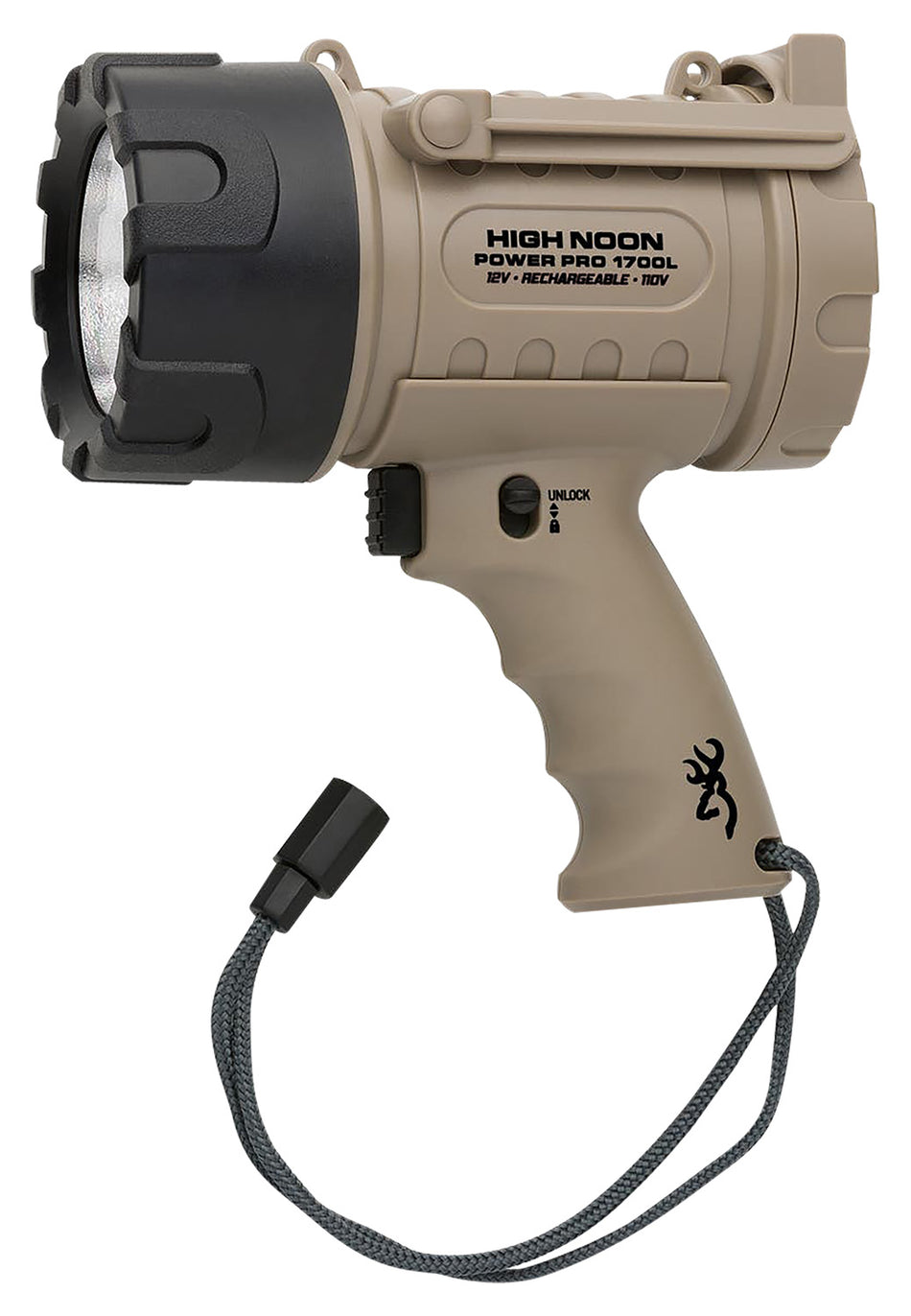 Browning High Noon Power Pro Tan Spotlight 100-1700 Lumens White LED Polymer with Power Bank