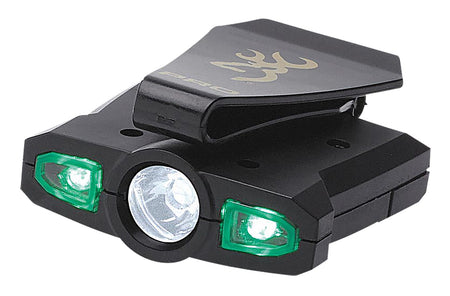 Browning Night Seeker Pro Black Multi-Mode Cap Light White/Green LED 12-76 Lumens
