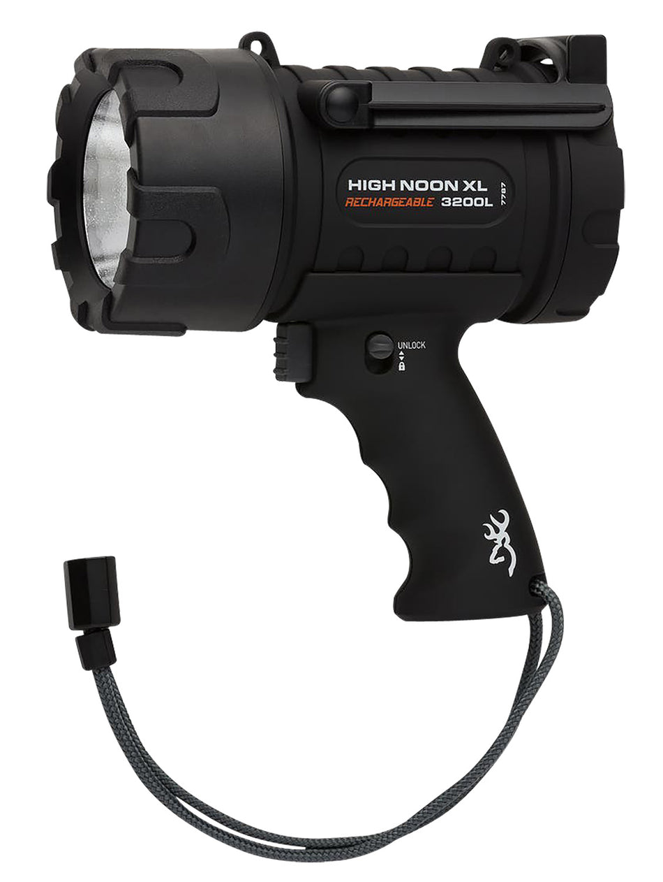 Browning High Noon XL Brightest Spotlight Black 3200 Lumens White LED Polymer with Power Bank
