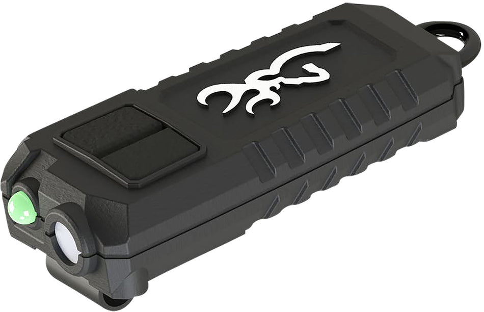 Browning Trailmate Black Mini Hunting Flashlight 7-360 Lumens White/Green LED 6-18 Hr Runtime
