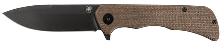 Templar Knife Paladin 3.27" Folding Drop Point D2 Steel Blade, Brown Micarta Linerlock Handle with Pocket Clip