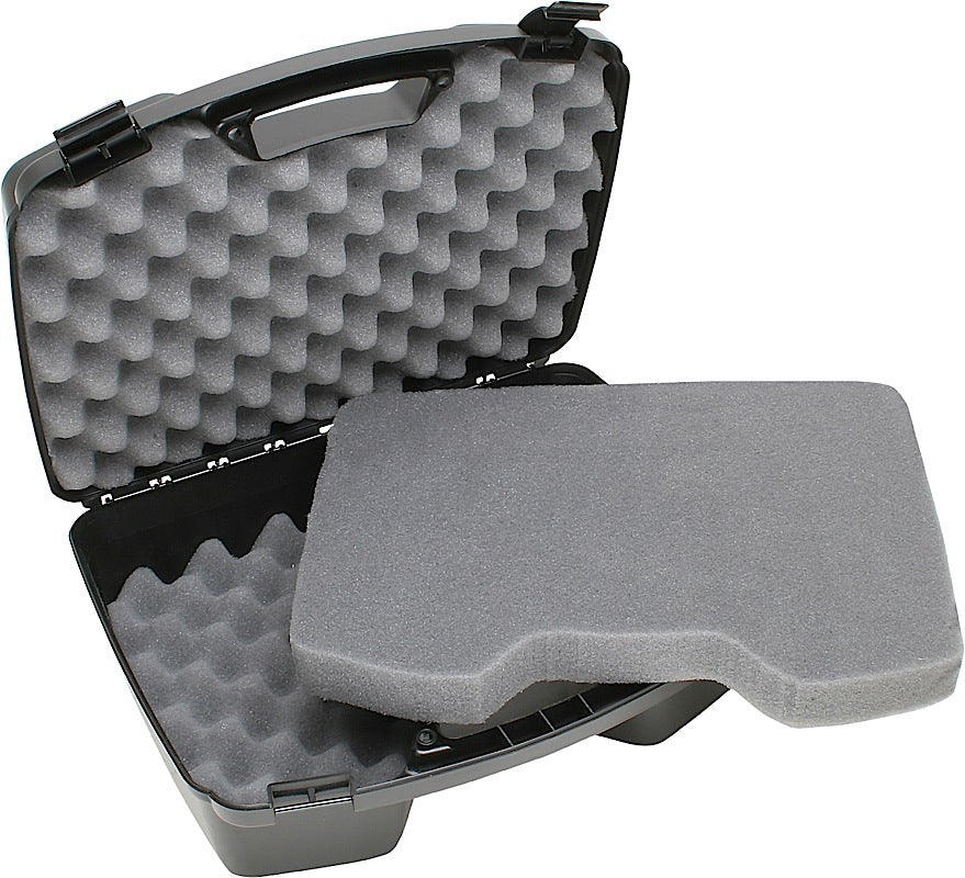 MTM Case-Gard 81140 Black Polypropylene Handgun Case for 4 Pistols w/ 8" Barrels or 6 Sub-Compacts