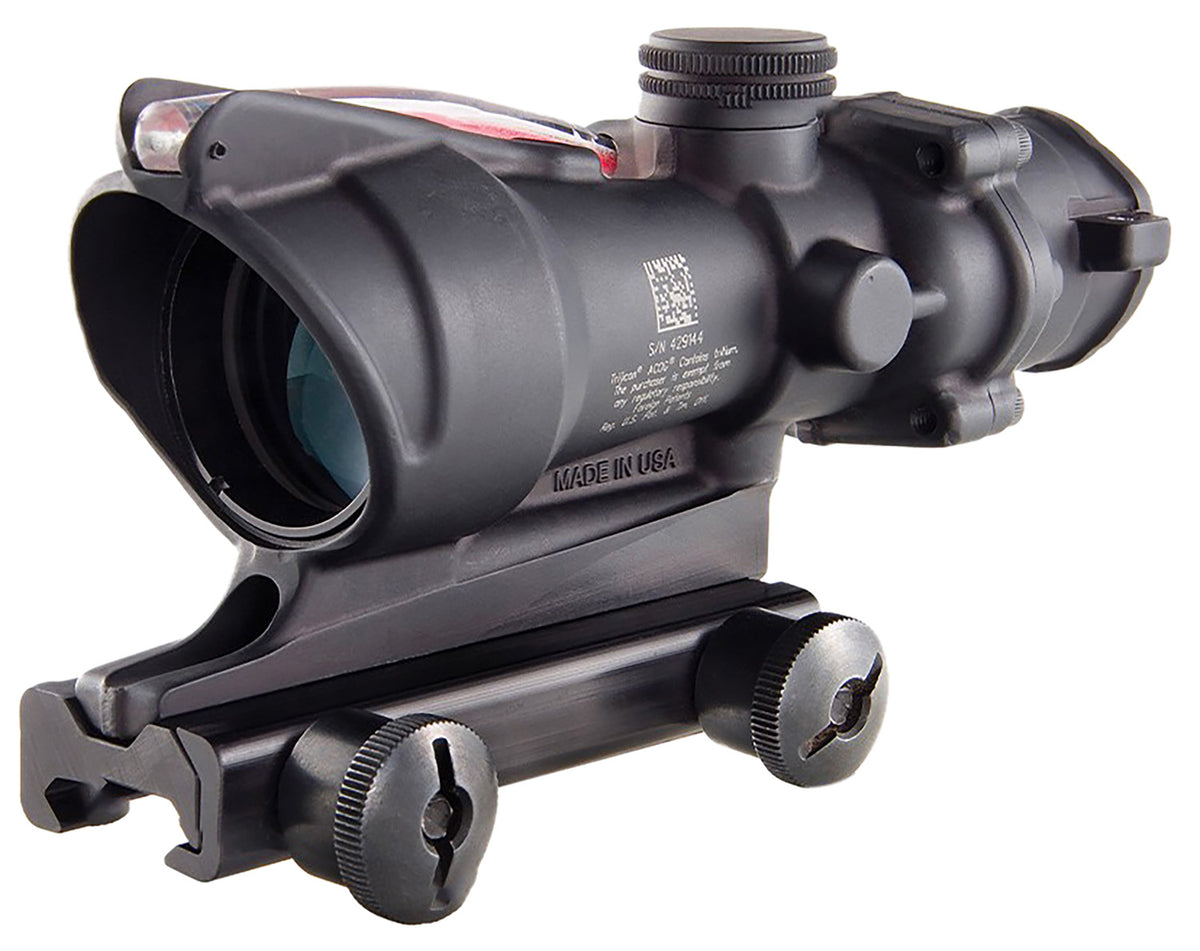 Trijicon ACOG Matte Black 4x32mm TA31D100288 Illuminated Red Chevron .223/5.56 BDC Reticle
