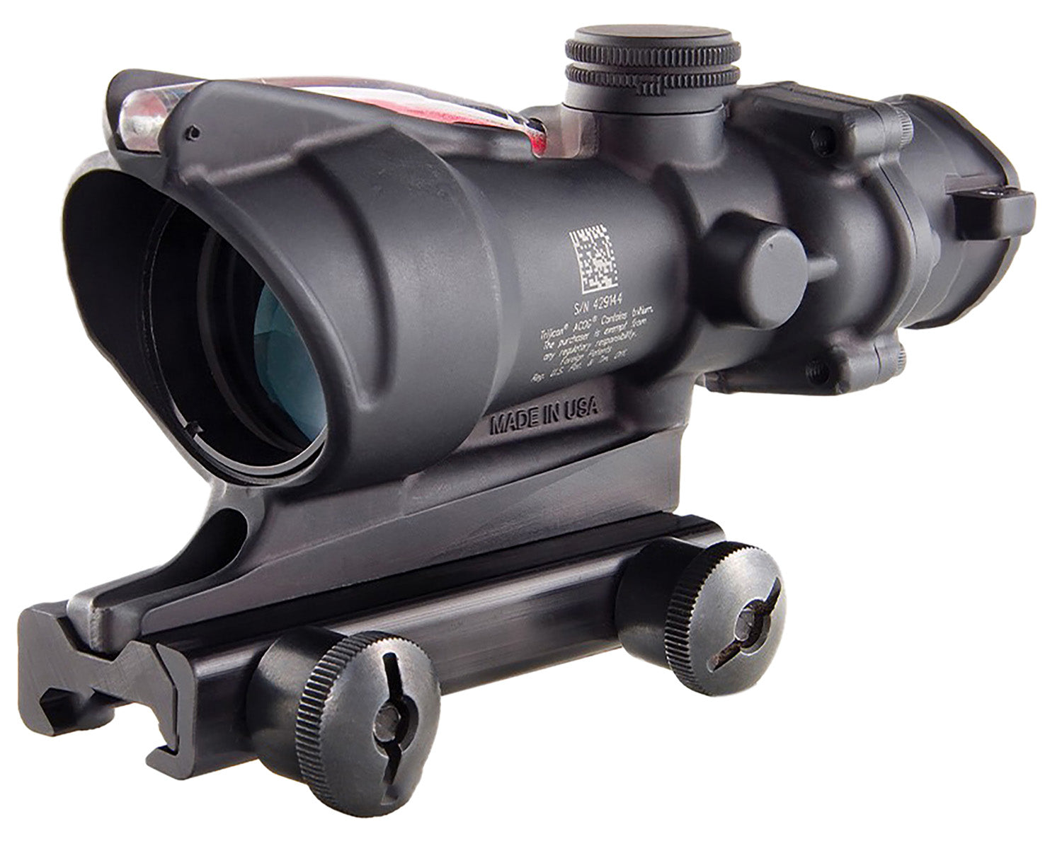 Trijicon ACOG Matte Black 4x32mm TA31D100288 Illuminated Red Chevron .223/5.56 BDC Reticle