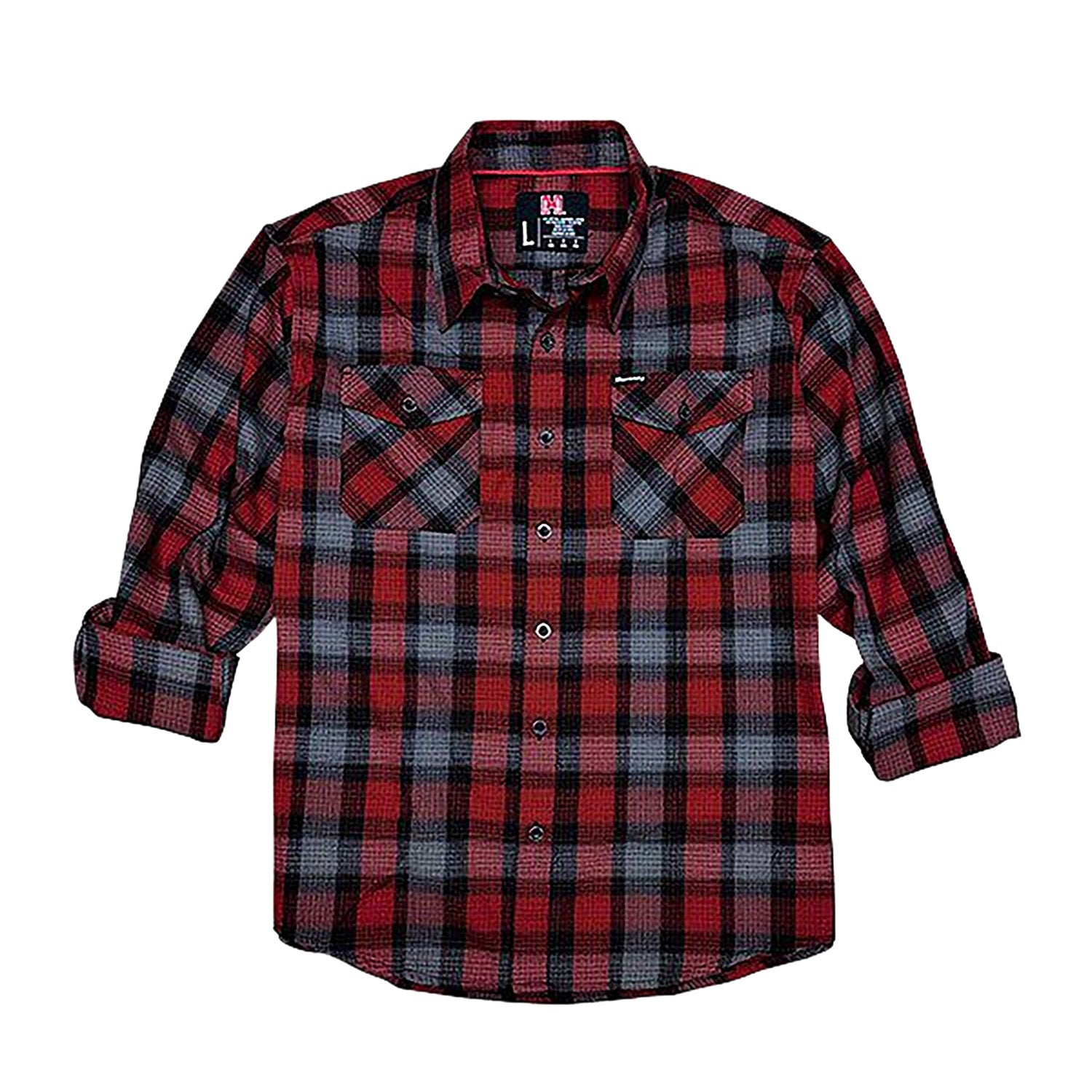 Hornady Gear 32195 Red/Black/Gray Flannel Shirt 2XL Relaxed Fit