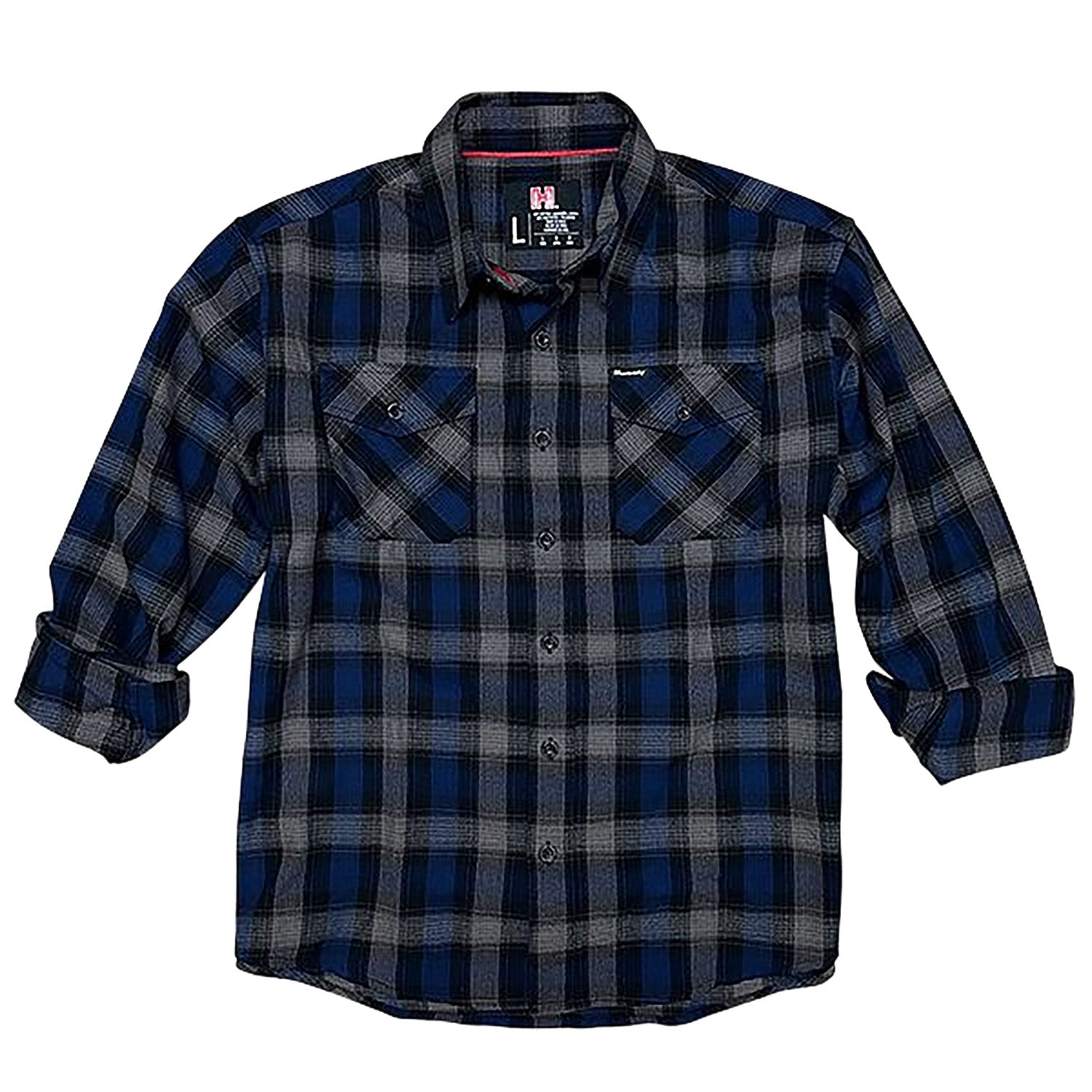 Hornady Gear 32204 Navy/Black/Gray Flannel Shirt XL Relaxed Fit