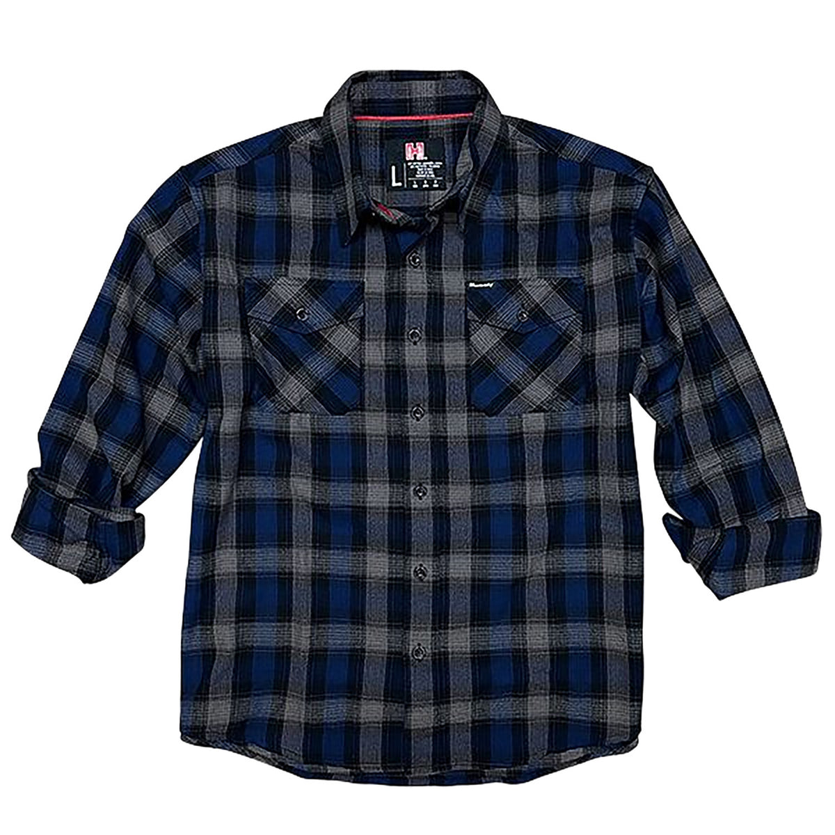 Hornady Gear 32205 Navy/Black/Gray Flannel Shirt 2XL Relaxed Fit