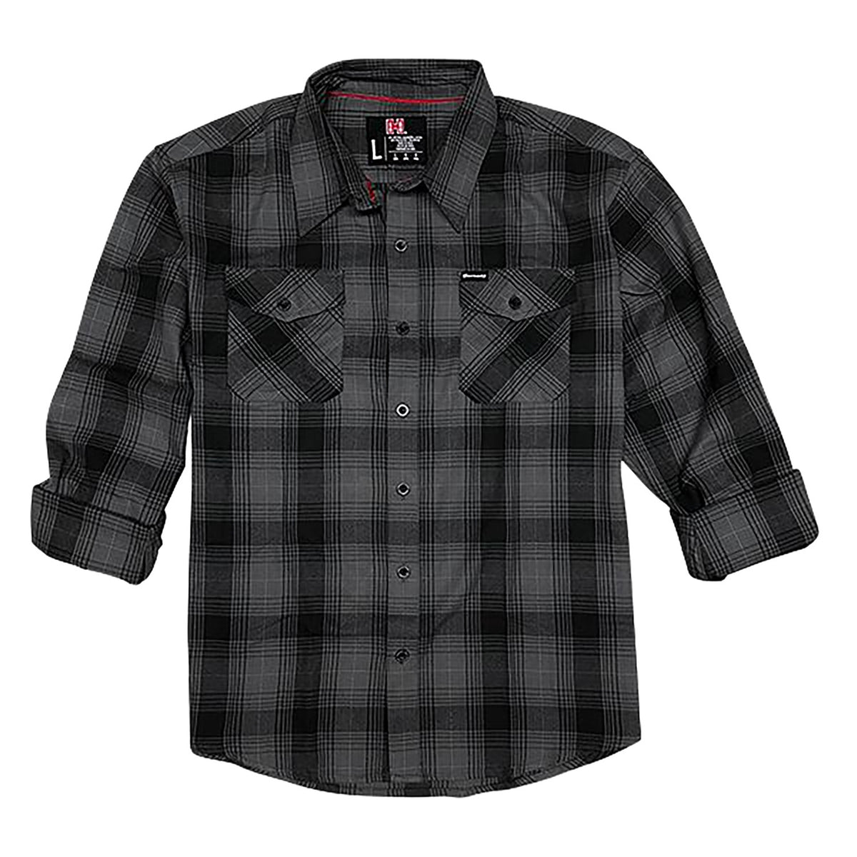 Hornady Gear 32224 Gray/Black Flannel Shirt XL Relaxed Fit