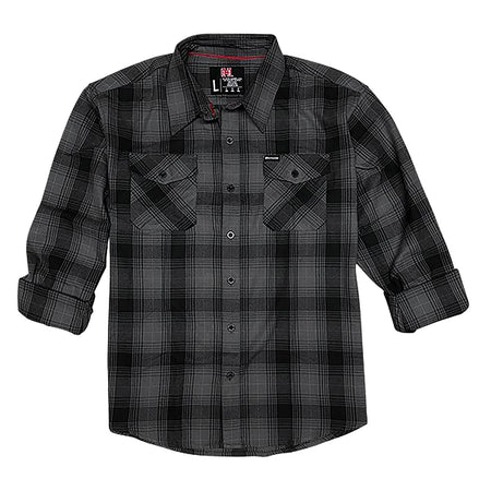 Hornady Gear 32224 Gray/Black Flannel Shirt XL Relaxed Fit