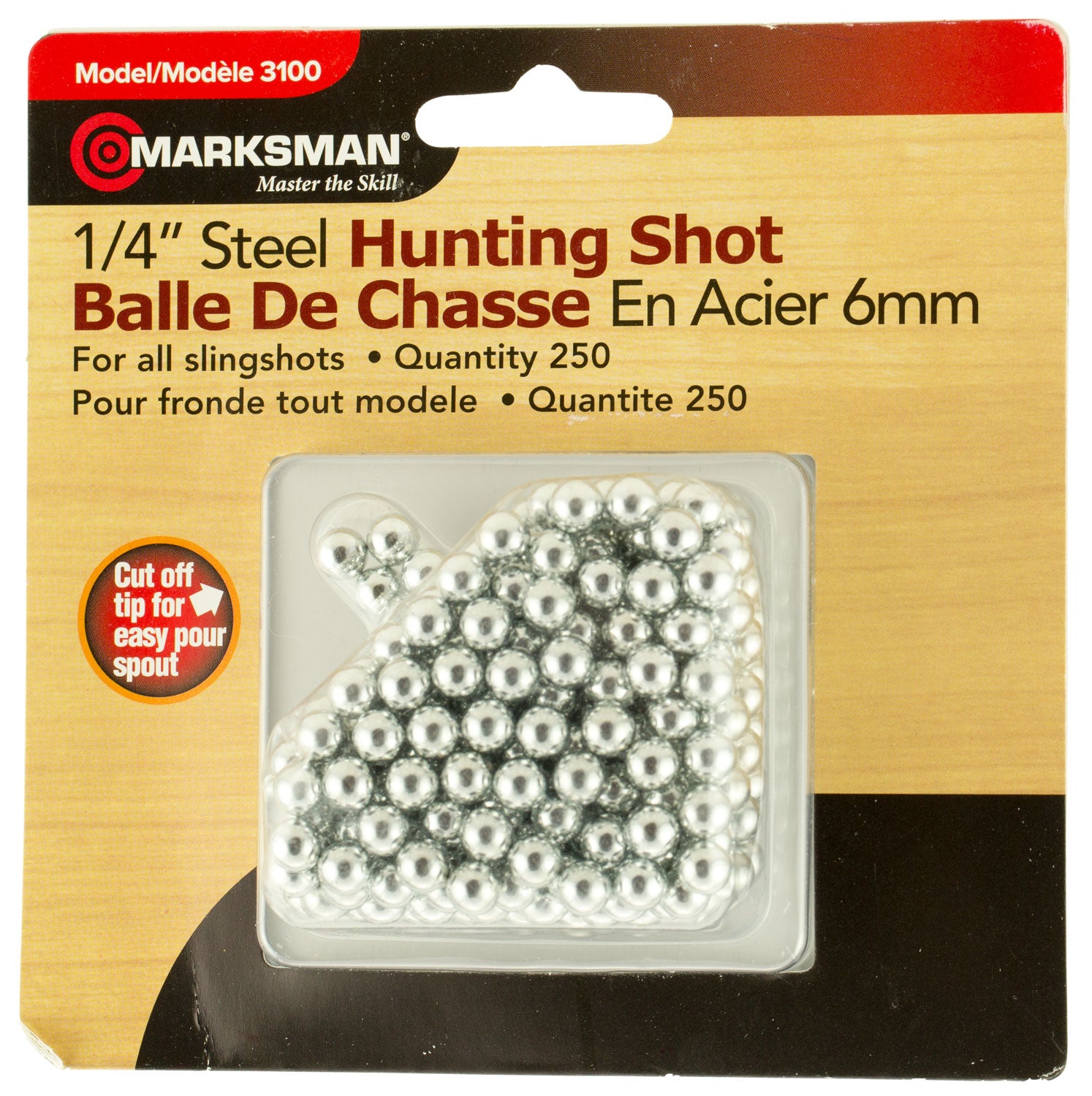 Beeman Marksman 3100 Steel Ball Shot 1/4 Inch 250-Count Box