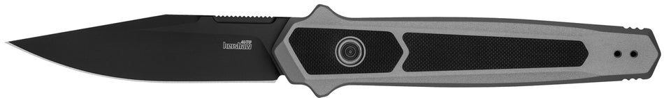 Kershaw Launch 17 Automatic Folding Knife 3.50" Clip Point S35VN Cerakote Blade, Gray Anodized Aluminum Handle with Black G10 Inserts and Clip