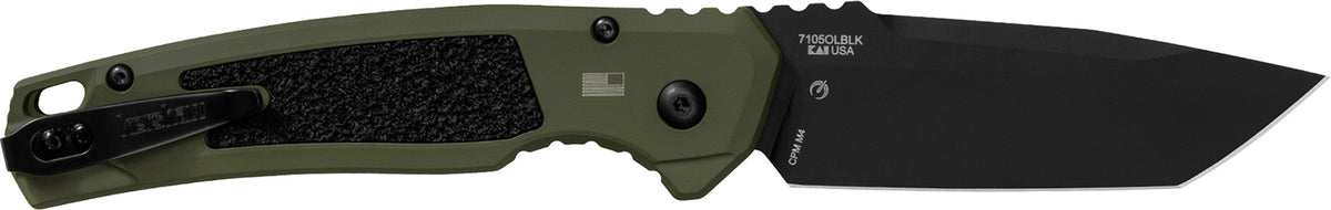 Kershaw Launch 16 Automatic Tanto Pocket Knife 3.45" CPM M4 Steel Blade, Olive Cerakote Aluminum Handle