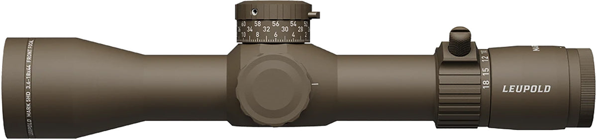 Leupold Mark 5HD Flat Dark Earth 3.6-18x44mm Riflescope 35mm Tube FFP PR1 MOA Reticle 185066