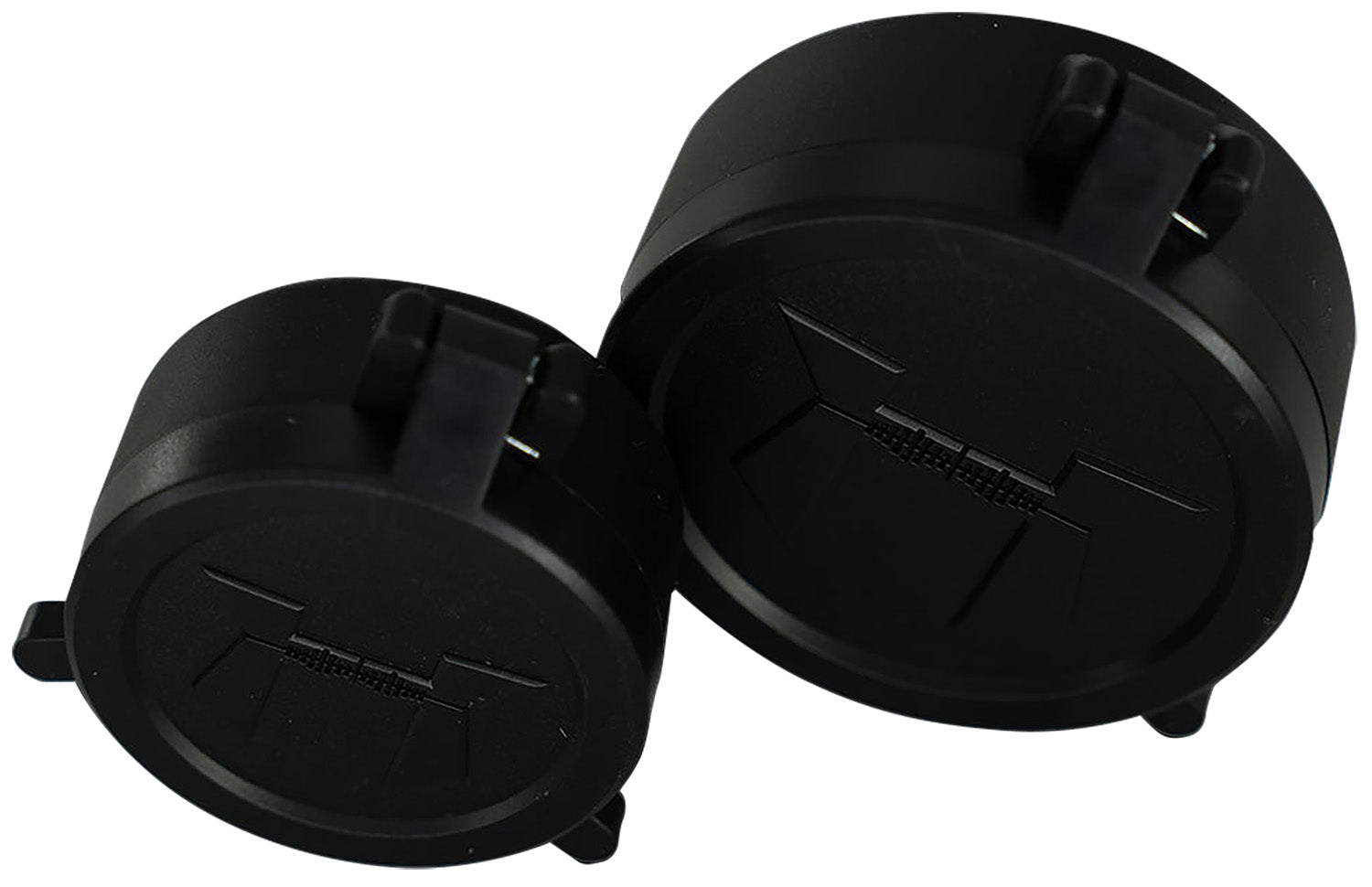Huskemaw Optics 20SFC416 Spring-Activated Flip-Up Lens Caps 42mm Black Rubber