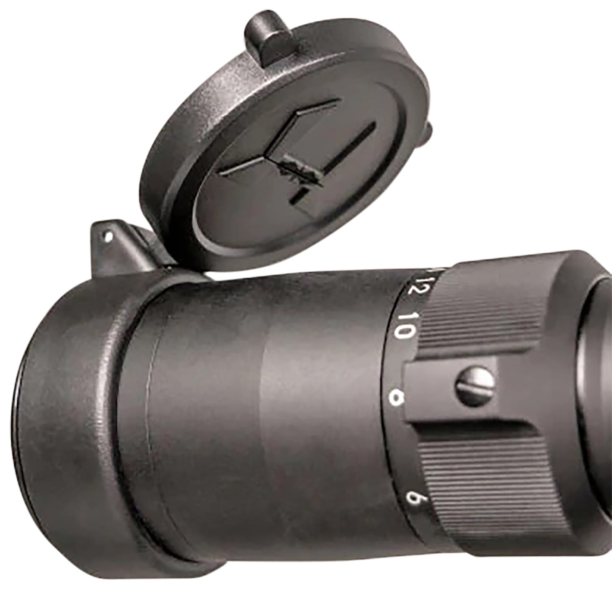 Huskemaw Optics 20SFC520 Spring-Activated Flip-Up Lens Caps 50mm Black Rubber