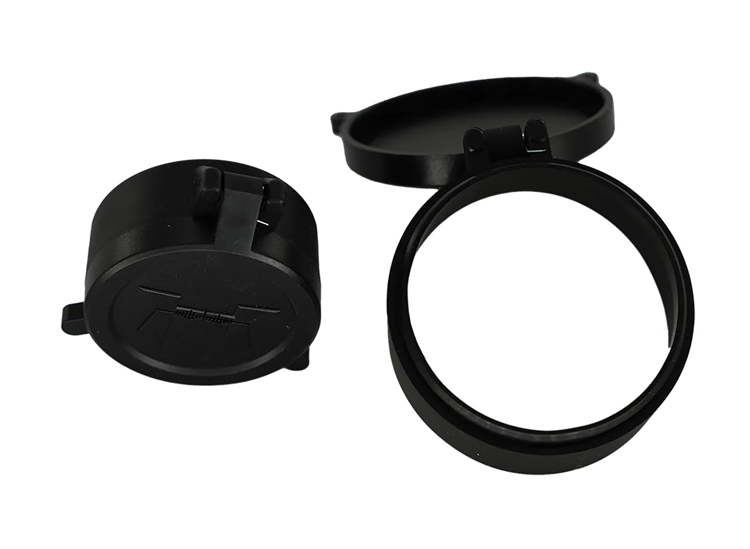 Huskemaw Optics Spring-Activated Flip-Up Lens Caps Black Rubber 56mm for 5-30x56mm Tactical Hunter