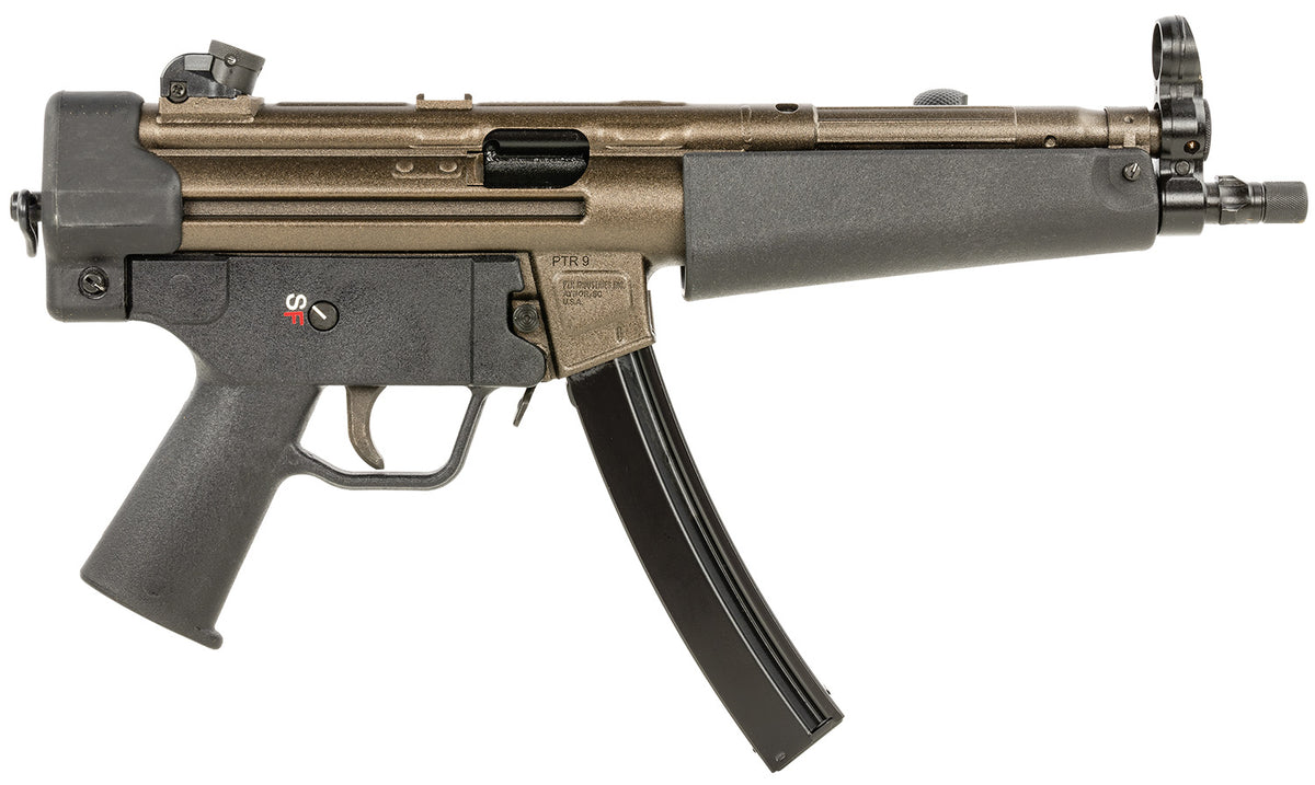 PTR 604 9CT Classic 9mm Luger 20+1 8.86", Bronze Rec, Black Polymer Furniture, 3-Lug Adapter, Rotary/Hooded Sights