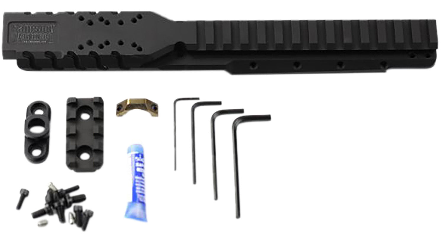 Samson 030026501 Black Anodized Hannibal Rail 0 MOA Ruger Mini-14 or Mini Thirty 2008+ Optic Mount with QD Swivel
