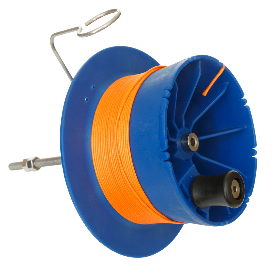 Fin Finder Sidewinder Bowfishing Drum Reel Blue Ambidextrous Design