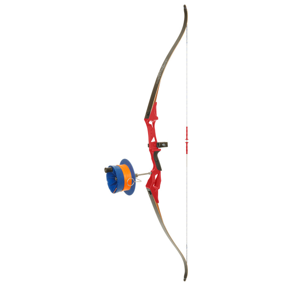Fin Finder Bank Runner 35# Recurve Package Red with Sidewinder Reel RH