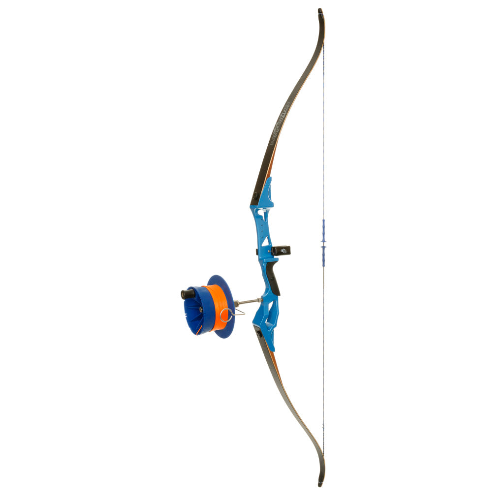 Fin Finder Bank Runner 35# Recurve Package Blue with Sidewinder Reel RH