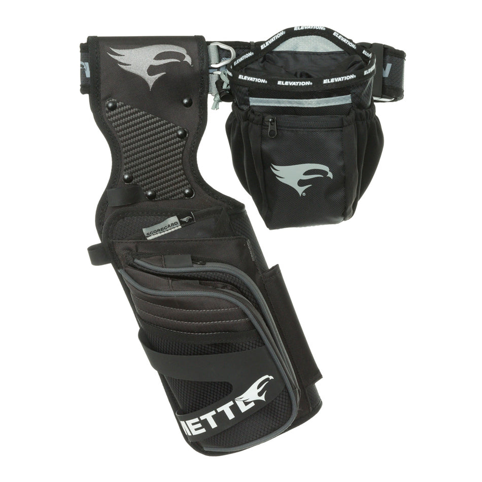 Black Right-Hand Elevation Mettle Field Quiver Package with Pro Belt