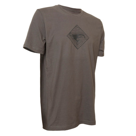 Grey Medium Elevation TOPO Tee with Falcon Topographic Design