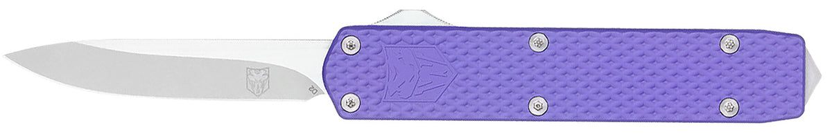 CobraTec Knives Mini Mamba Gen II 2.25" OTF Stonewashed D2 Steel Blade Purple Aluminum Handle