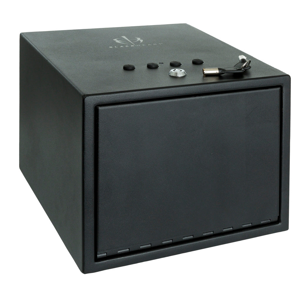 BlackHeart 2-Gun Hard Pistol Storage Vault with Shelf Black