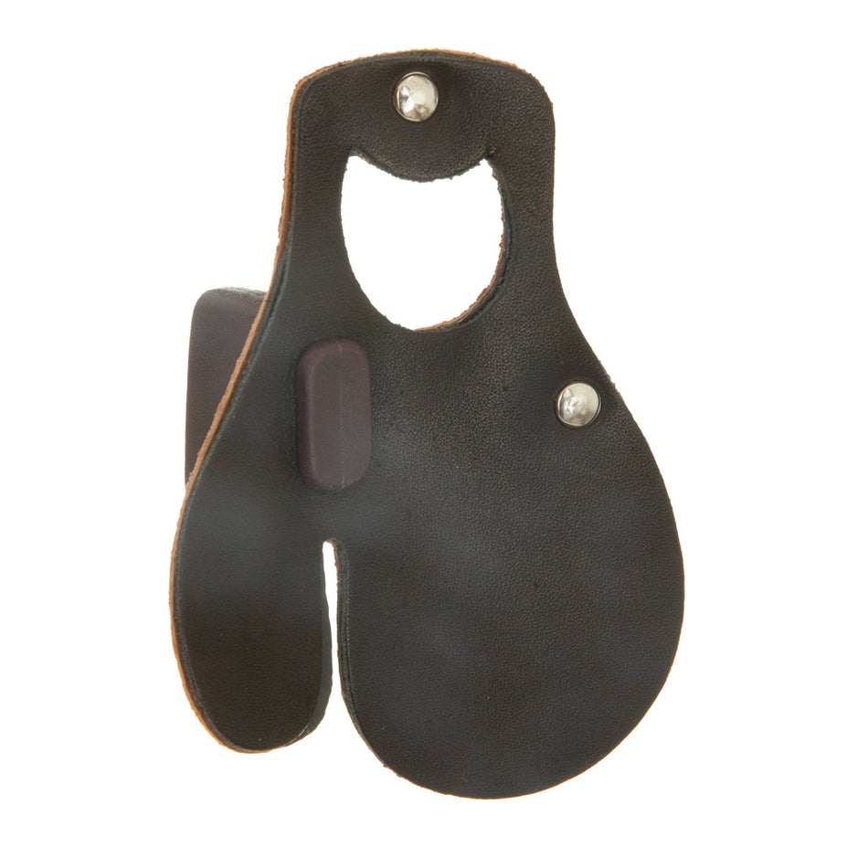 October Mountain LH Small Black Leather Tab Split Finger Archery Protection